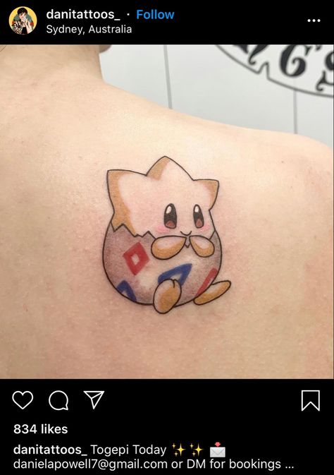 Togepi Pokemon Tattoo, Growlithe Tattoo, Togepi Tattoo, Dainty Tats, Chucky Tattoo, Pop Culture Tattoos, Pikachu Tattoo, Culture Tattoos, Disney Sleeve