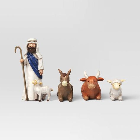 Target Nativity Set, Clay Nativity, Pine Tree Candle, Nativity Figurines, Shepherd Christmas, Whimsical Christmas Decor, Nativity Scenes, For Christmas Decorations, Artificial Christmas Wreaths