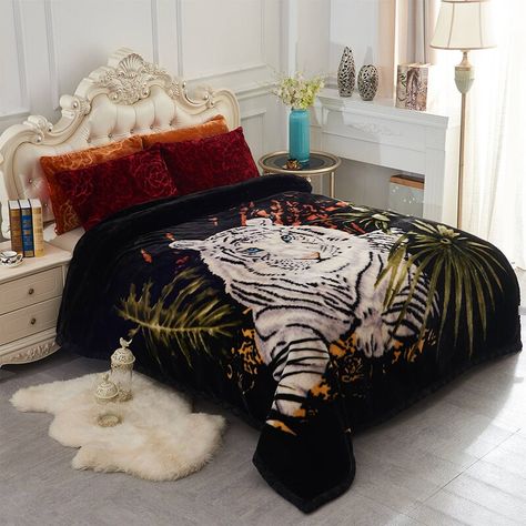 Tiger Blanket, Blankets For Winter, King Size Blanket, Heavy Blanket, Thick Blanket, Warm Bed, Bedding Stores, Size King, Velvet Throw