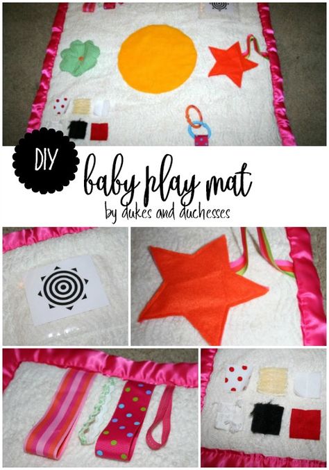 Baby Floor Mat Diy, Diy Baby Play Mat, Play Mat Diy, Baby Floor Mat, Baby Activity Mat, Baby Tummy Time, Tummy Time Mat, Baby Sensory Play, Diy Baby Gifts