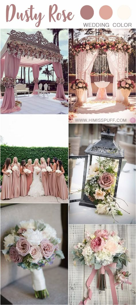 dusty pink wedding color ideas #weddings #weddingcolors #wedding #pinkweddings #weddingcolorpalette #himisspuff Dusty Pink Wedding Theme, Dusty Rose Wedding Colors, Dusty Pink Wedding, Rustic Wedding Theme, Dusty Pink Weddings, Wedding Color Palettes, Pink Wedding Colors, Wedding Color Ideas, Pink Wedding Theme