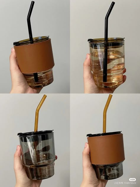 Whiskey Soda, Cups With Lids And Straws, Stylish Water Bottles, House Essentials, Glass Coffee Mugs, Reusable Cup, Cute Kitchen, Iced Coffee Cup, Glass Cups