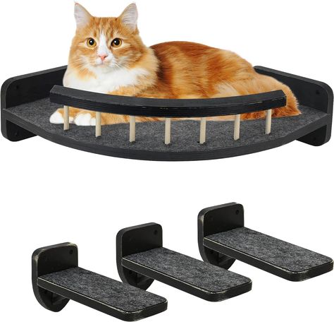 Cat Climbing Shelves, Kitty Toys, Cat Wall Shelves, Cat Climbing Frame, Cat Wall Furniture, Cat Steps, Cat Lounge, Wall Furniture, Cat Stands