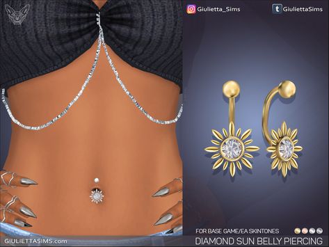 Sims 4 Piercings, Sims 4 Studio, Pelo Sims, Sims 4 Collections, Belly Piercing, Sims 4 Cas, Belly Button Piercing, Kids Earrings, Sims 4 Clothing