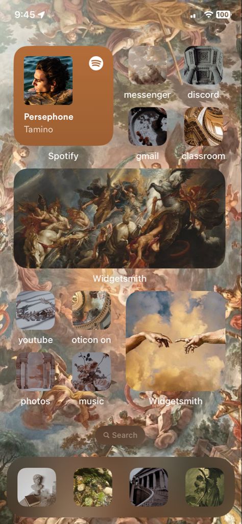 Greek Mythology Phone Layout, Greek Mythology Homescreen, Greek Mythology Widget, Greek Mythology Wallpaper, I'm Jealous, My Homescreen, Phone Things, Social Organization, Phone Layouts