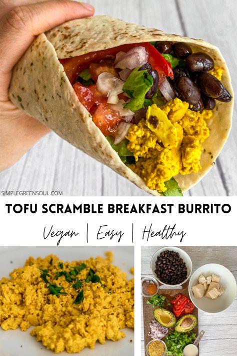 Vegan Tofu Burrito, Tofu Scramble Burrito, Vegan Oyster Mushroom Recipes, Breakfast Burrito Freezer, Breakfast Burritos Vegan, Tofu Breakfast Recipes, Tofu Breakfast Burrito, Breakfast Burritos Vegetarian, Balance Breakfast