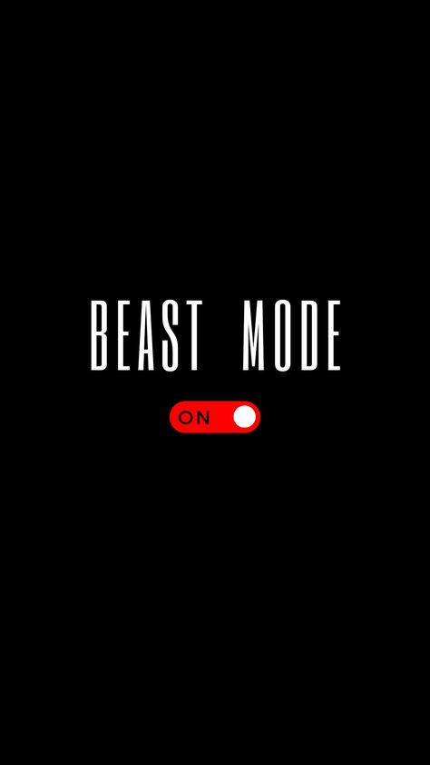 'Beast Mode On' Text on Black Background Beast Mode On Wallpaper, Gym Black Wallpaper, Beast Mode Wallpapers, Conquer Aesthetic, Ghost Mode Quotes, Beast Mode Quotes, Tiktok Money, Focusing On Yourself Quotes, Beast Mode On