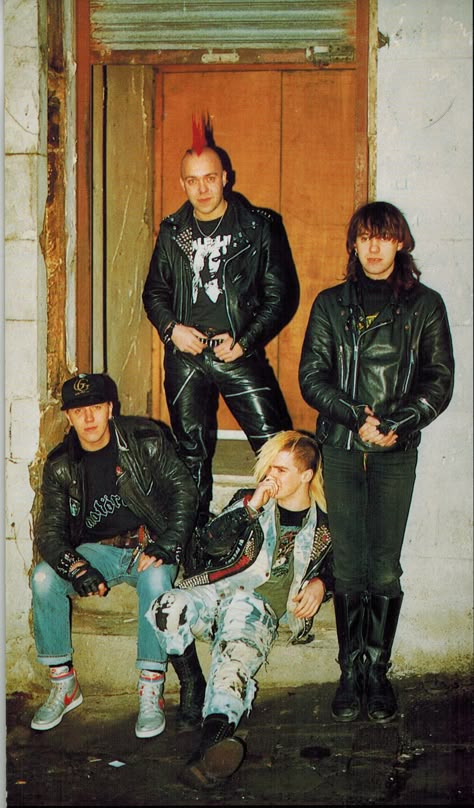 The Exploited and the Crossover Era (1986-1989) — Negative Insight 1980s Punk Fashion, Rock Band Outfits, Steampunk Gas Mask, Punk Leather Jacket, The Exploited, Anti Flag, Husker Du, Punk Fashion Diy, Bad Brains