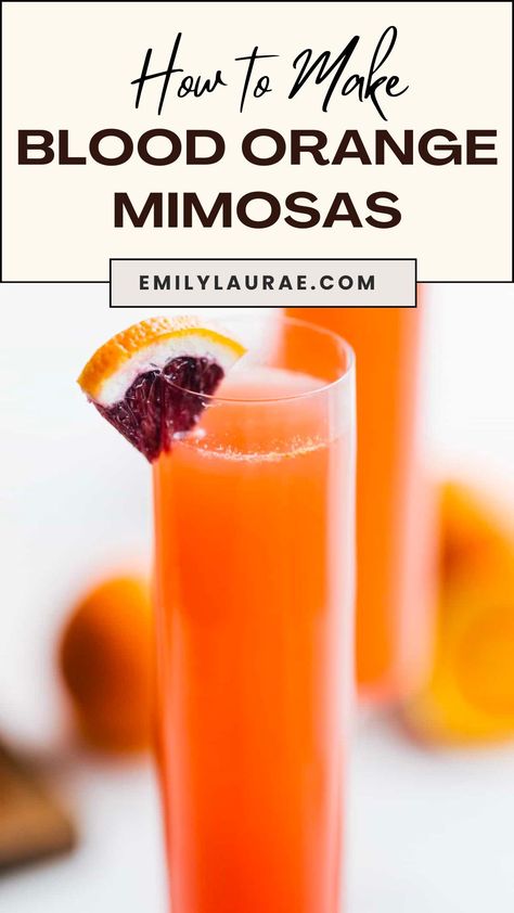 Nothing makes the weekend feel like a mini-staycation quite like a bubbly breakfast cocktail. This Blood Orange Mimosa recipe puts a fun spin on the brunch staple while celebrating winter’s finest citrus. Cheers! Orange Mimosa Recipe, Breakfast Cocktail, Orange Mimosa, Mimosa Drink, Breakfast Cocktails, Mimosa Recipe, Blood Orange Juice, Juice Branding, Dry Wine