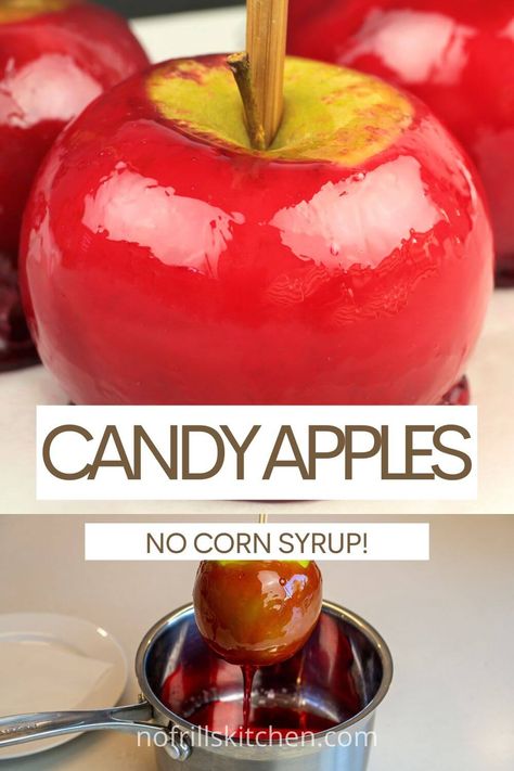 This candy apple recipe is super simple to make and doesn't use any corn syrup! Caramel Apple Recipes Homemade, Easy Candy Apples, Candy Apples Recipe, Candied Apples Slices, How To Make Syrup, Homeschooling Space, Candy Apple Recipe, Caramel Apples Recipe, Easy Candy