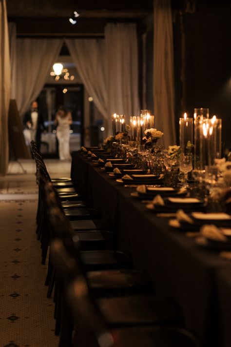 Gothic, dark, and moody candlelight wedding.  #gothicwedding #wedding #darkacademiaaesthetic #blackweddings #moodywedding #darkeeddingdecor Academia Wedding, Dark Academia Wedding, Candlelight Wedding, Dark And Moody Wedding, Candle Lit Wedding, Elegant Wedding Themes, Romantic Hotel, Dark Wedding, Dark And Moody