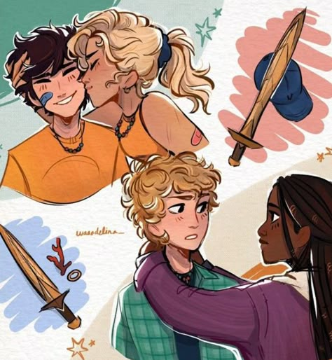 Percabeth Fan Art, Zio Rick, Percy Jackson Fanart, Pjo Fanart, Percy Jackson Ships, Jackson Walker, Percy And Annabeth, Percy Jackson Cast, Jason Grace