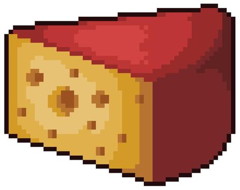 Cheese Pixel Art, Twitch Icon, Vector Food, Icon Set, Premium Vector, Pixel Art, Graphic Resources, White Background, Cheese