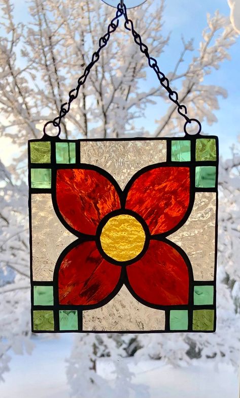 Amber Background, Repeating Pattern Design, Flower Stained Glass, Stained Glass Birds, Glass Mosaics, Flower Window, Stained Glass Window Panel, Glass Inspiration, Stained Glass Christmas