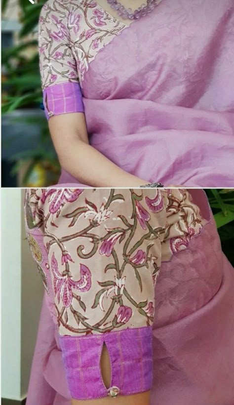 Normal Cotton Blouse Designs, Cotton Blouse Hand Designs Latest Simple, Cotton Saree Sleeve Design, Simple Daily Wear Saree Blouse Designs, Silk Saree Blouse Hand Designs, Crape Blouse Designs Latest, Blouse Designs For Daily Wear Sarees, Modal Blouse Designs Latest, Cottan Blause Desine Latest