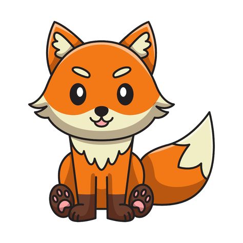 How to draw a cute Fox Fox Drawing Easy Step By Step, Fox Drawing Easy, Cunning Fox, Art Of Drawing, Fox Drawing, Fluffy Tail, Easy Drawings For Kids, Cute Eyes, Baby Fox