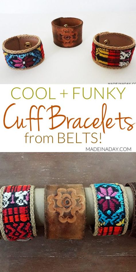 Belt Repurpose, Diy Cuff Bracelets, Repurposed Belts, Shawl Cuff, Fabric Cuff Bracelets Diy, Belt Crafts, Leather Cuff Bracelet Diy, Leather Belt Crafts, Belt Ideas