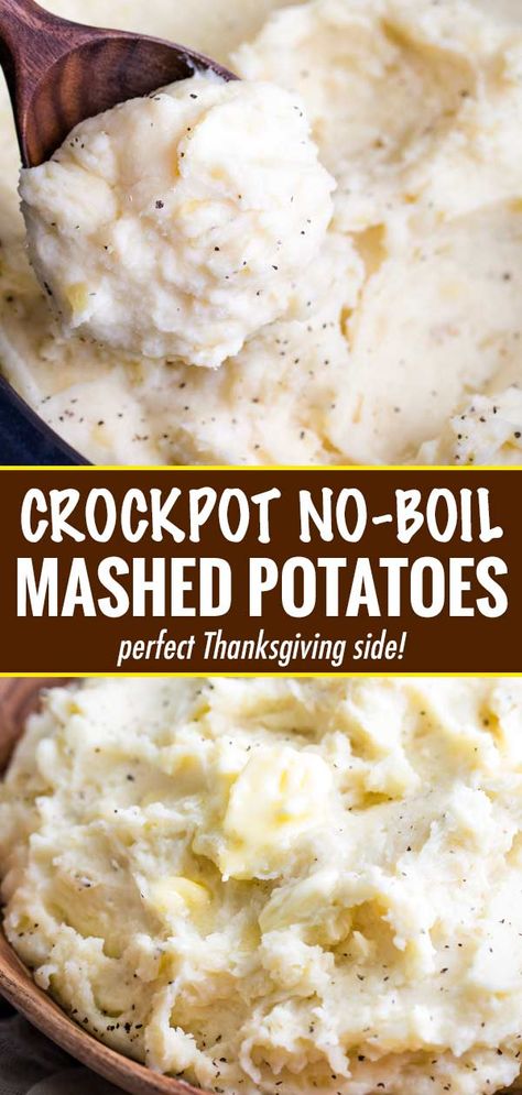 Quick Thanksgiving Recipes, Crockpot Thanksgiving, Potatoes Crockpot, Crockpot Mashed Potatoes, Chunky Chef, Easy Thanksgiving Recipes, Best Thanksgiving Recipes, Mashed Potato Recipes, Creamy Mashed Potatoes