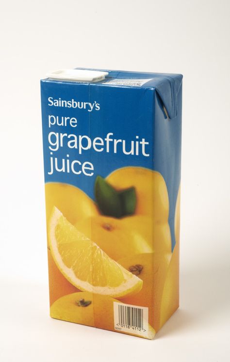 Sainsbury's Pure Grapefruit Juice carton | SA/PKC/PRO/1/11/3/2/8 - Sainsbury's Pure Grapefruit Juice carton | Search | Catalogue | Sainsbury Archive London Docklands, Juice Carton, Vintage Packaging, Grapefruit Juice, Grapefruit, Juice, Packaging, Pure Products