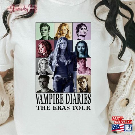 Vampire Diaries Print T Shirt The Eras Tour Unisex Hoodie Check more at https://amandaarts.com/product/vampire-diaries-print-t-shirt-the-eras-tour-unisex-hoodie/ Eras Tour Hoodie, Vampire Diaries Shirts, Eras Tour Merch, Tour Merch, Damon Salvatore, Trending Tshirts, Eras Tour, Family Gifts, Family Shirts