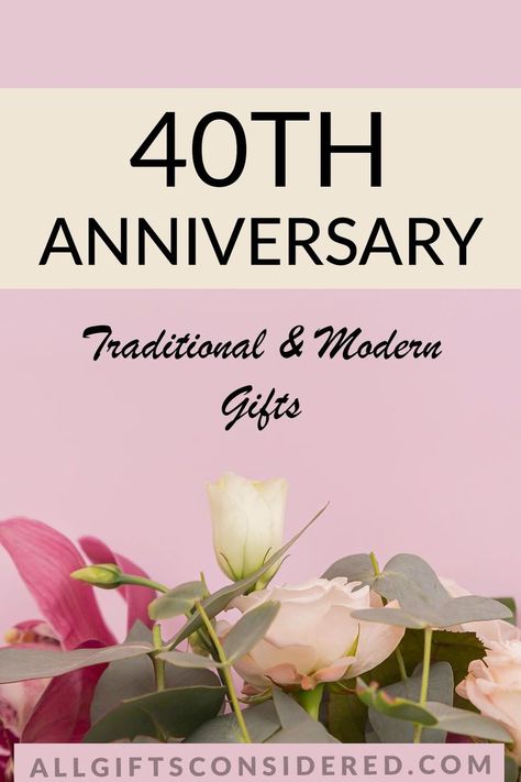 40th anniversary gifts: traditional and modern 40th Anniversary Ideas, Anniversary Traditions, Ruby Anniversary Gifts, Ruby Anniversary, 40th Anniversary Gifts, Anniversary Gift Ideas, Traditional Modern, Anniversary Gifts For Him, Modern Gift