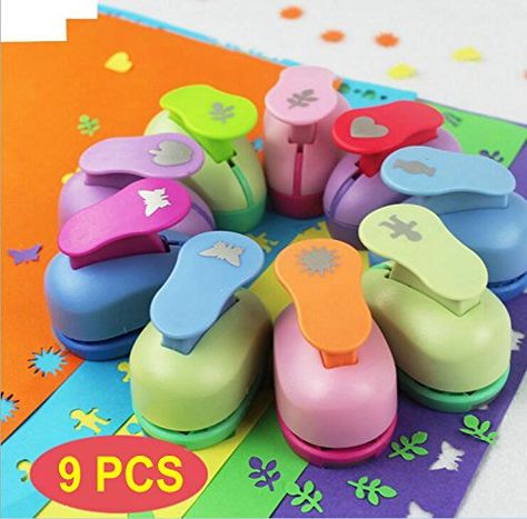 Amazon.com : 9 PCS Mini Paper Punches Sets Christmas tree Snowflake and Circle Craft Hole Puncher Shape DIY Scrapbook Paper Cards Art Cutter Tool : Office Products Savings For Kids, Paper Punch Storage, Paper Snowflakes Diy, Diy Scrapbook Paper, Paper Punches, Circle Crafts, Card Scrapbook, Hole Puncher, Scrapbook Tag