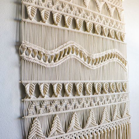 Introducing My Latest #macrame Wall Hanging❤❤🥰🥰 Big Macrame Wall Hanging, Macrame Wall Hanging Ideas, Geometric Macrame, Modern Macrame Wall Hanging, Wall Hanging Ideas, Macrame Wall Hanging Diy, Hanging Ideas, Wall Hanging Boho, Large Macrame Wall Hanging