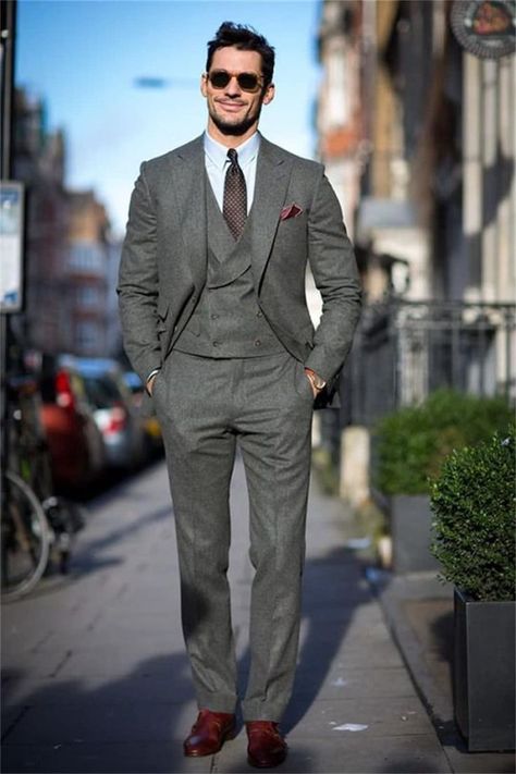 Winter Wedding Suit, Gray Wedding Suit, Male Suits, Men Wedding Suit, Classic Suits, Suit Man, Buckle Pants, Suit Ideas, Party Jackets