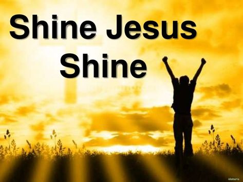 “Shine Jesus Shine” written in 1987 by Graham Kendrick  Shine, Jesus, shine Fill this land with the Father's glory Blaze, Spirit, blaze Set our hearts on fire Flow, river, flow Flood the nations with grace and mercy Send forth your word Lord, and let there be light  #MusicMonday #ShineJesusShine Shine Jesus Shine, Psalm 150 6, Grace And Mercy, Arise And Shine, River Flow, Psalm 150, Let There Be Light, Hearts On Fire, Your Word