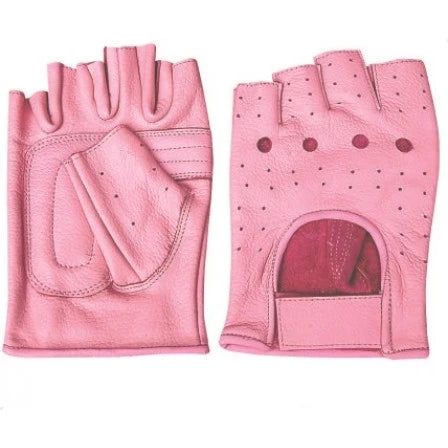 Ladies Pink Leather Padded Palm Fingerless Motorcycle Gloves Nora Rwby, Blue Caterpillar, Nora Valkyrie, Leather Fingerless Gloves, Biker Gloves, Pink Motorcycle, Outfits Sporty, Leather Motorcycle Gloves, Pink Gloves