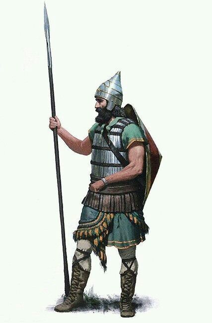 Illustrations of Ancient Mesopotamia (2017 Image Salvage) - Printable Version Biblical Clothing, Ancient Babylon, Warriors Illustration, Military Costumes, Historical Warriors, Cradle Of Civilization, Historical Illustration, Ancient Near East, Ancient Warfare