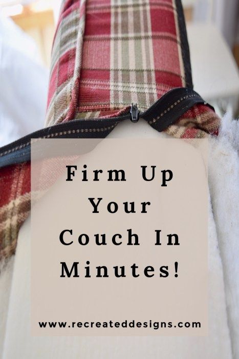 How to Firm Up Your Soft Couch in Minutes - Recreated Designs How To Fix Saggy Couch Cushions, Fixing Saggy Couch Cushions, Diy Couch Cushions, Fix Sagging Couch, Couch Foam, How To Make Sofa, Couch Repair, Couch Makeover, Furniture Reupholstery