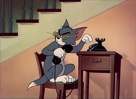 ArtStation - Tom Calling In, Marton Adam Marton Cartoon Profile, Tom And Jerry, Cartoon Profile Pics, Profile Pics, A Cartoon, Cartoon Cat