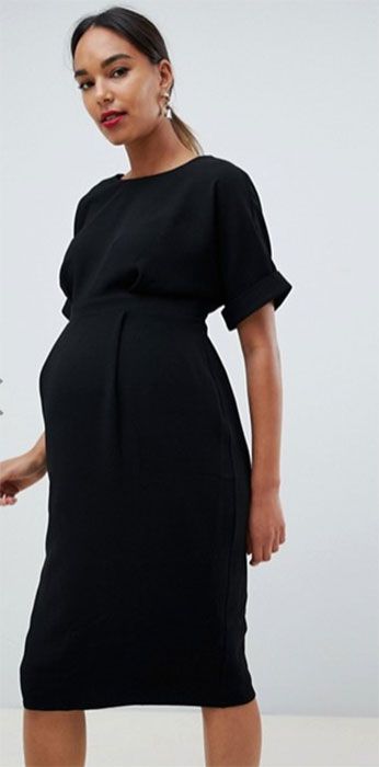 BACK IN STOCK!!! Meghan Markle's maternity dress ASOS Maternity Wiggle Dress Meghan Markle Maternity Style, Meghan Markle Maternity, Maternity Work Dresses, Asos Black Dress, Black Work Dresses, Maternity Black Dress, Corporate Dress, Meghan Markle Style, Asos Maternity