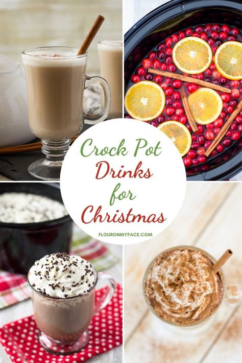 Set up an area and serve these hot Crock Pot Drinks For Christmas Crock Pot Drinks, Hot Drink Bar, Drinks For Christmas, Crockpot Drinks, Crockpot Cinnamon Rolls, Hot Beverage Bar, Christmas Crock, Slow Cooker Cinnamon Rolls, Pumpkin Crockpot