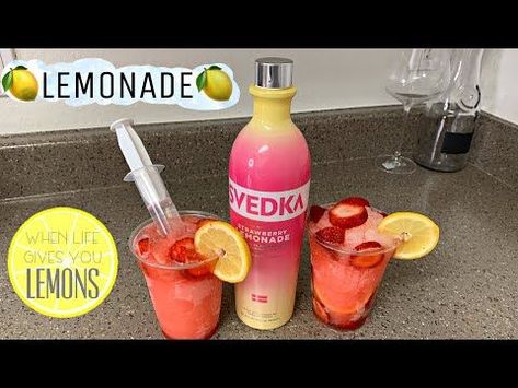 Svedka Drinks, Svedka Strawberry Lemonade, Frozen Strawberry Lemonade, Svedka Vodka, Frozen Strawberry, Strawberry Vodka, Vodka Lemonade, Lemonade Drinks, Summer Recipe