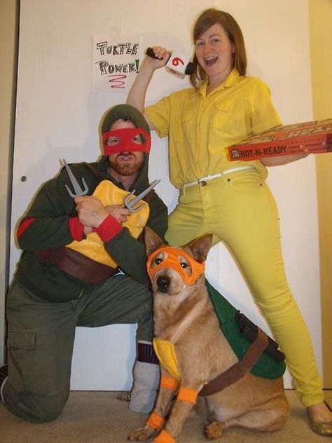 TMNT (dog costume) Tmnt Cosplay, Halloween Costumes Cowgirl, Teenage Mutant Ninja Turtles Costume, Ninja Turtle Pumpkin, Ninja Turtle Costume, Teenage Mutant Ninja Turtles Movie, Ninja Turtles Movie, Turtle Costumes, Couple Halloween Costumes For Adults