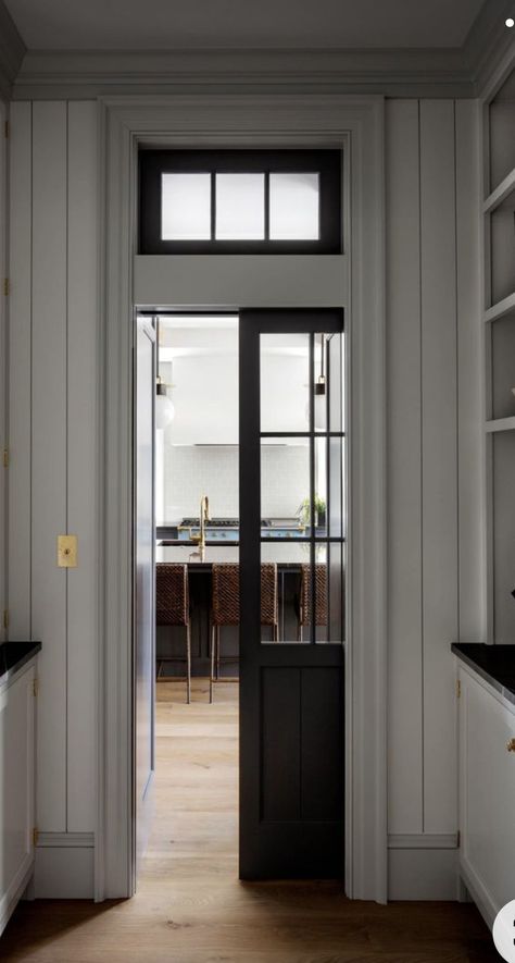 Door Transom, Nickel Gap, Pantry Inspiration, Transom Window, Ship Lap, Design Homes, Transom Windows, Pocket Door, Butler's Pantry