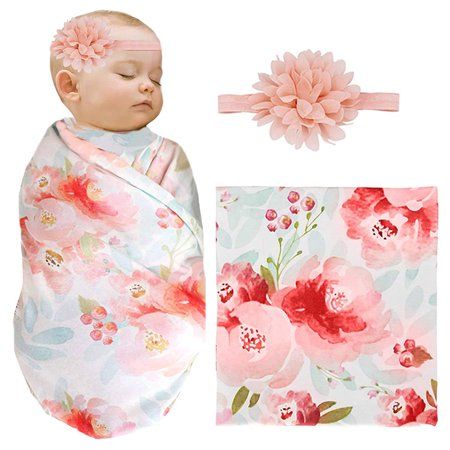 "Skin-friendly Fabric: Made of a lightweight yet sturdy, stretchy cotton fabric knit in an on-trend floral print. Super-soft, breathable and stretchy, no zippers, no velcro or snaps, more comfortable for your baby. Great Size: The swaddling blankets size fits 0-6 months old babies. The weight is 6lbs-13lbs, and measures is 31.5 x 31.5 inches. Adorable Floral Themed: Single-sided swaddles with beautiful floral bloom print are the hit of the year. Perfect for the family that loves the beauty of fl Floral Swaddle, Newborn Swaddle Blanket, Crib Bedding Boy, Baby Receiving Blankets, 6 Month Old Baby, Newborn Wrap, Dear Baby, Newborn Swaddle