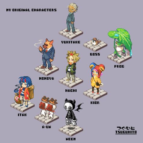 Isometric Tileset Pixel Art, Isometric Pixel Character, Isometric Pixel Art Character, Isometric Character, Pixel Room, Pixel Life, Pixel Character, Dots Game, Pixel Characters