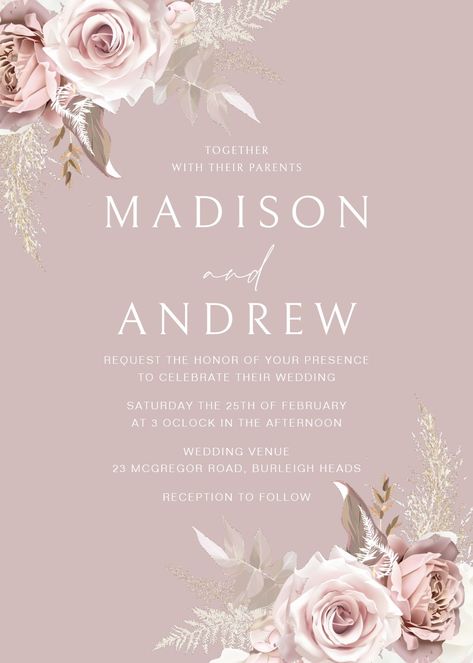 boho wedding invitations stunning boho dusty rose blush wedding invitation blush dusty rose wedding floral boho pink digital roses spring wedding #fyp Pink Boho Wedding Invitations, Pink And Gray Wedding Invitations, Dusty Rose Wedding Color Palettes, Dusty Pink Wedding Invitations, Pink Boho Wedding, Dusty Rose Wedding Colors, Boho Wedding Invitations, Blush Wedding Theme, Rose Wedding Theme