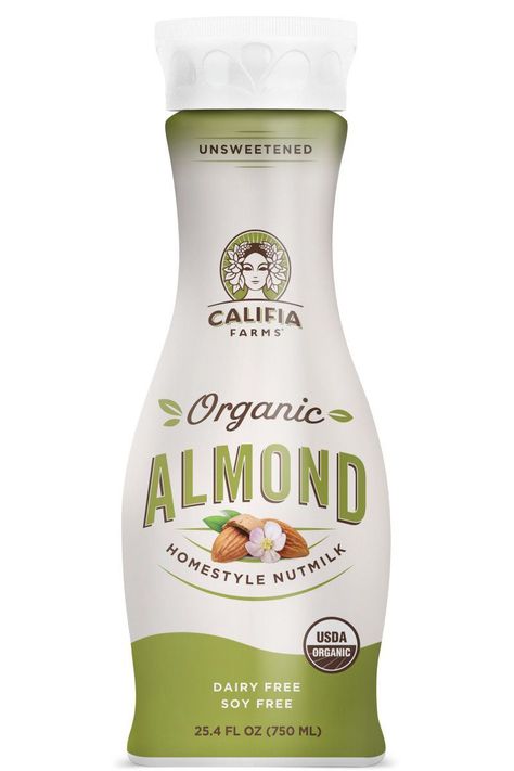 image Almond Milk Brands, Organic Almond Milk, Flavored Whipped Cream, Califia Farms, Almond Nut, Healthy Groceries, Nut Milk, Special Diets, Usda Organic