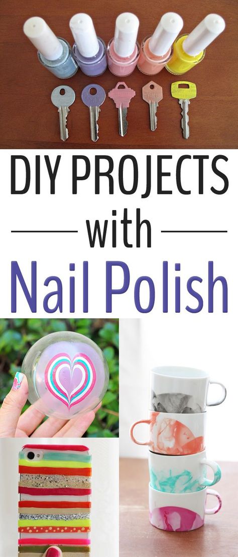 These projects are fun, easy and a great way to use up the polish that you don’t use anymore. Nail Polish Crafts Diy, Kids Nail Polish, Polish Crafts, Nail Polish Crafts, Small Space Decorating, Easy Art For Kids, Diy Nail Polish, Creative Diy Projects, Nail Polish Art