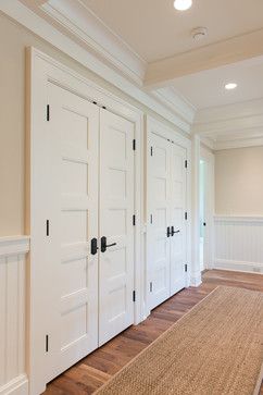 Houzz - Home Design, Decorating and Remodeling Ideas and Inspiration, Kitchen and Bathroom Design 5 Panel Doors, Double Closet Doors, Closet Interior, Bedroom Closet Doors, Double Closet, Hallway Closet, White Closet, Closet Remodel, Closet Door