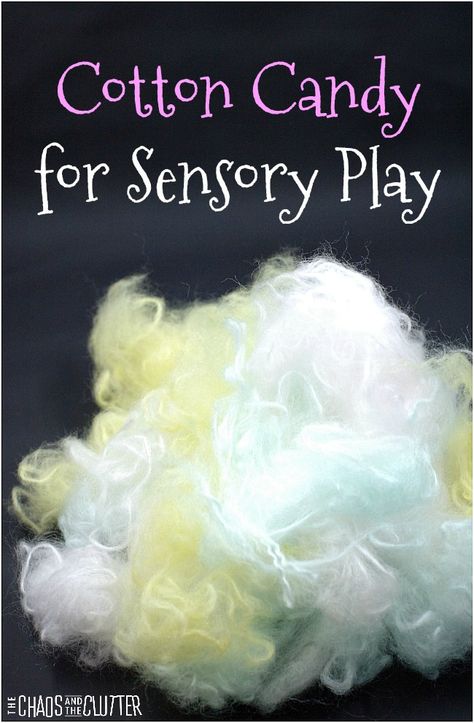 DIY Pretend Cotton Candy for Sensory Play #sensoryplay #sensory #pretendplay #kidsactivities Cotton Candy Classroom Theme, Cotton Candy Sensory Bin, Candy Preschool Theme, Circus Sensory Activities, Circus Sensory, Circus Preschool, Kindergarten Sensory, Early Childhood Education Classroom, Sensory Play Toddlers