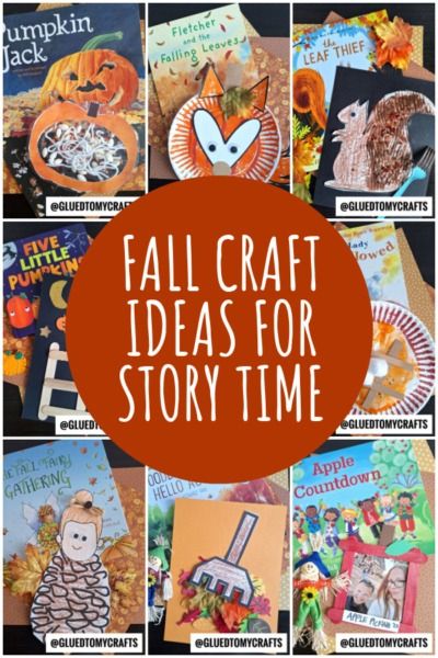 Fall Story Time Craft Ideas For Kids - Glued To My Crafts Story And Craft Ideas, Fall School Crafts 1st Grade, Fall Books With Crafts, Tk Fall Crafts, Story Time For Preschoolers, Fall Storytime Crafts, Fall Stories For Preschoolers, Preschool Book And Craft, Preschool Books With Crafts