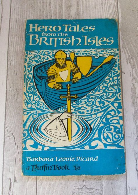 Vintage Children's Book ~ Hero Tales from the British Isles by Barbara Leonie Picard ~ Puffin Books Puffin Books, Map Of Great Britain, Feeling Nostalgic, Pop Up Book, Map Art Print, Children's Literature, Vintage Children's Books, Colorful Landscape, British Isles