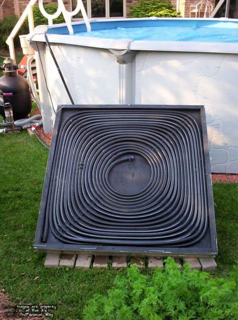 12 Inexpensive DIY Solar Pool Heater Projects You Can Install By Yourself Diy Pool Heater, Solar Pool Heater Diy, Solar Heater Diy, Diy Heater, Swimming Pool Heaters, Solar Pool Heater, Solar Shower, Pool Heaters, Solar Heater