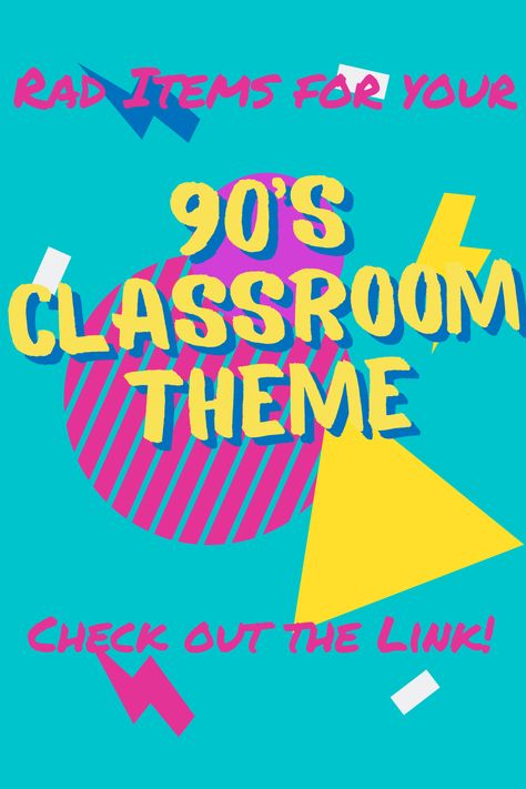 Take a trip back in time with our rad 90s retro classroom theme! Groove to the beat of knowledge and let nostalgia inspire both students and teachers. #ad Pop Culture Classroom Decor, 80s Theme Teacher Appreciation Week, Saved By The Bell Classroom Theme, Rugrats Classroom Theme, 90s Retro Classroom Theme, 90s Door Decorations, 90s School Theme, 90s Bulletin Board Ideas, 90s Classroom Decor