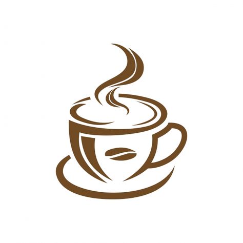 Kopi Starbucks, Coffee Symbol, Cafe Logos, Coffee Cup Drawing, Logo Design Coffee, Coffee Shop Logo Design, Tea Logo, Logo Coffee, Coffee Cup Art